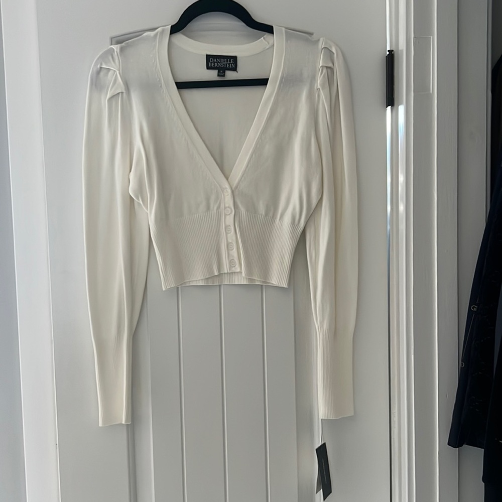White cropped sweater